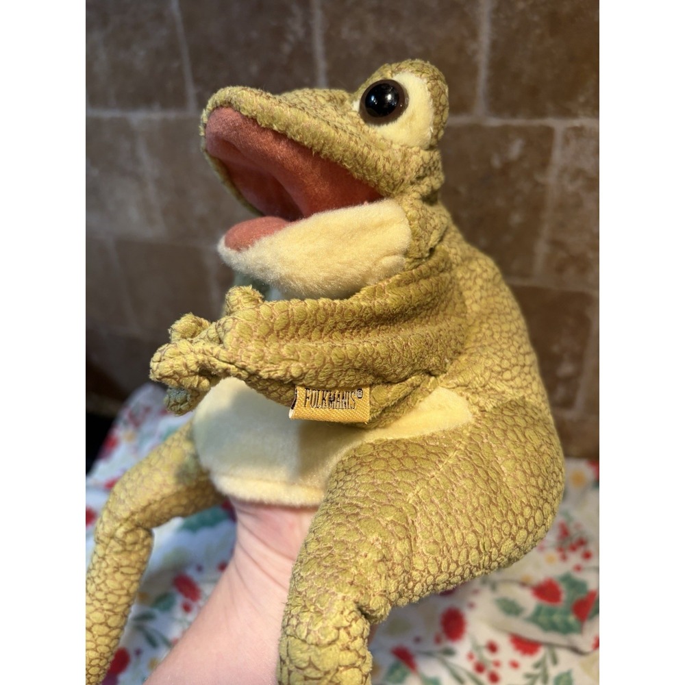 Folkmanis Funny Frog Hand Puppet Toad - Picture 4 of 5